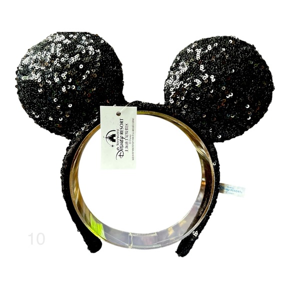 Disney Accessories - Disney Mickey Mouse Black Sequin Ears Headband NWT 10